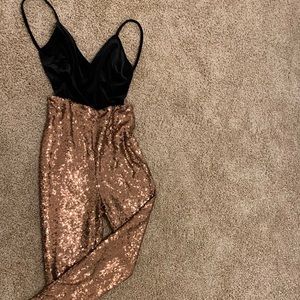 stretch open back jumpsuit